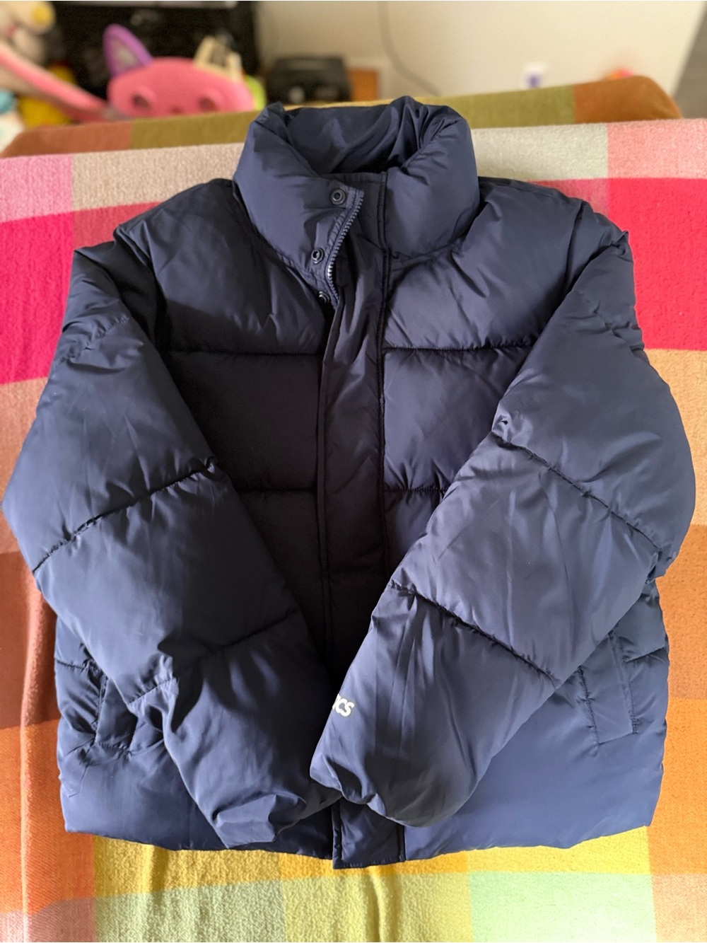 Fabletics Women's Navy Puffer Jacket - Warm Quilted Coat